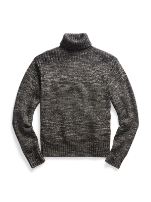 Marled Cotton-blend Turtleneck Sweater