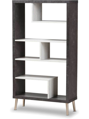 Athena Display Shelf Dark Brown/light Gray