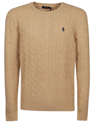 Polo Ralph Lauren Logo Embroidered Cable-knit Jumper