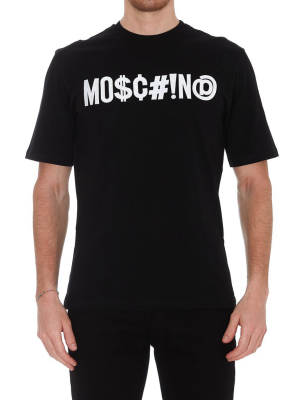 Moschino Logo Printed Crewneck T-shirt