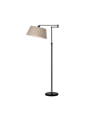 Traditional Swing Arm Oil Rubbed Floor Lamp Bronze - Threshold™