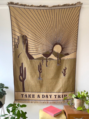 Take A Day Trip Tapestry Blanket