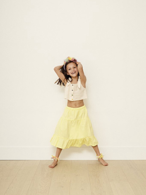 Yellow Pelota Dancer Skirt - Yellow