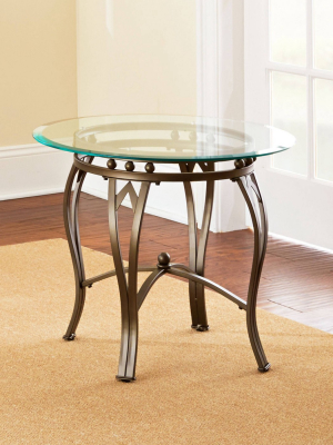 Madrid End Table Glass And Metal - Steve Silver