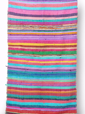 Striped Handmade Throw Rug Or Blanket