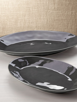 Marin Dark Grey Oval Platters