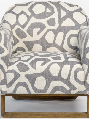 Fitz Chair, Greige Graphic