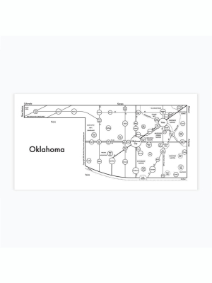 Oklahoma State Letterpress Print