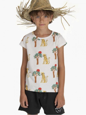 Nadadelazos T-shirt - Leopard And Tree