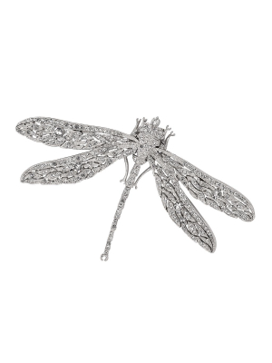 Silver Dragonfly Pin