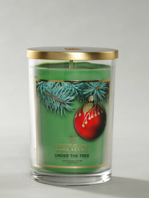 19oz Lidded Glass Jar 2-wick Under The Tree Candle - Home Scents By Chesapeake Bay Candle