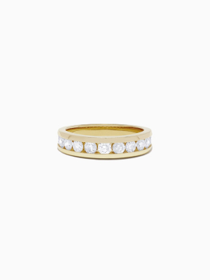 Effy D'oro 14k Yellow Gold Channel Set Diamond Ring, 0.98 Tcw