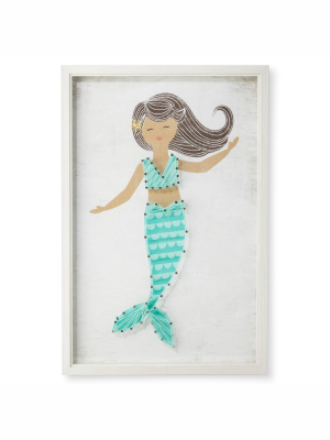 12"x18" Mermaid Framed String Art - Pillowfort™