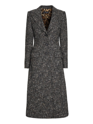 Dolce & Gabbana Checked Long-line Coat