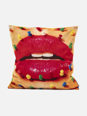 Mouth With Pins Pillow