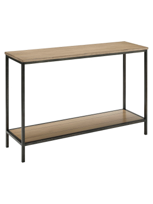 Brooke Console Table Washed Oak - Crosley