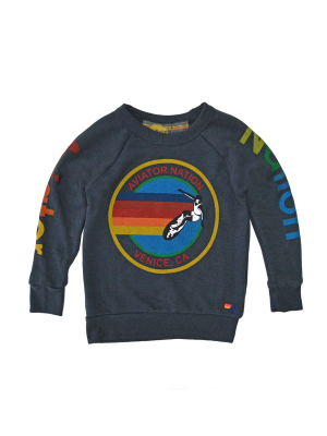 Kid's Aviator Nation Sweatshirt - Charcoal