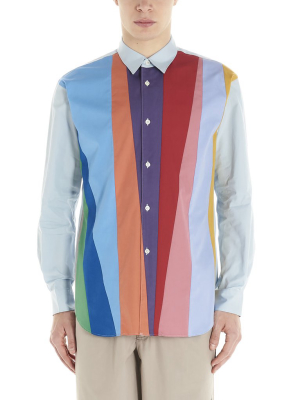 Comme Des Garçons Shirt Colour Block Shirt