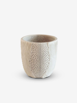 Medium Shagreen Ceramic Votive By Gilles Caffier