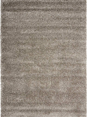 Amore Collection Shag Area Rug In Stone