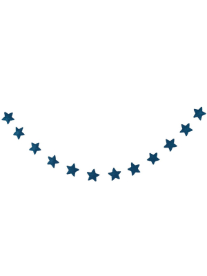 Star Felt Garland - Navy