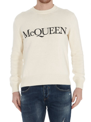 Alexander Mcqueen Logo Embroidered Sweatshirt