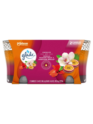 Glade Candle Hawaiian Breeze & Vanilla Passion Fruit