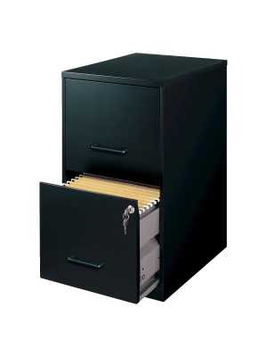 Hirsh Vertical 2-drawer Metal Filing Cabinet - Black