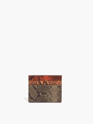The Leather Card Case: Colorblock Snake Embossed Edition