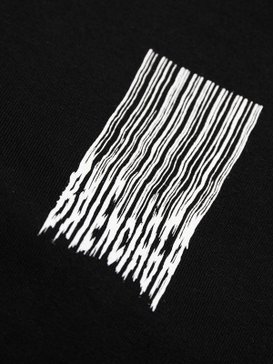 Balenciaga Barcode Motif Print T-shirt