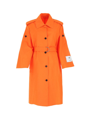 Msgm Belted Trench Coat