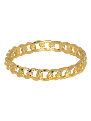 Polished Gold Link Bangle