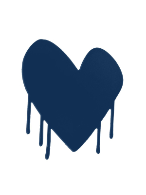 Drippy Heart Cut-out Artwork (indigo)