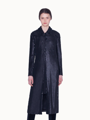 Techno Coat With Sequins