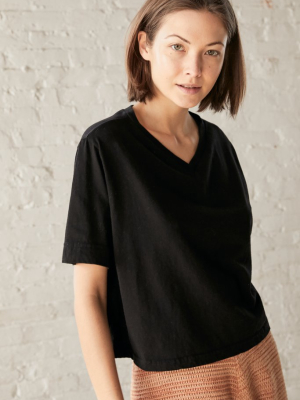 Easy Cropped Tee : Black