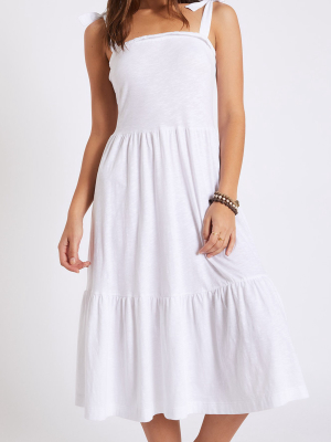 Tiered Beach Dress | White