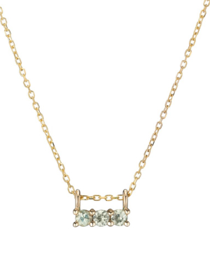 Green Sapphire 3s Necklace