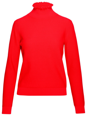 See By Chloé Ruffled High Neck Sweater