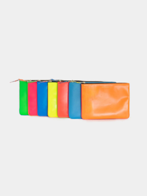 Super Fluo Large Pouch, Orange And Blue