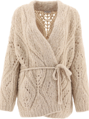 Brunello Cucinelli Tie-waist Knit Cardigan