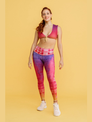 Tie Dye Barefoot Legging - Sunset