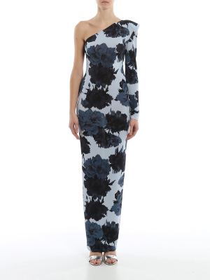 Alexandre Vauthier Printed One Shoulder Maxi Dress