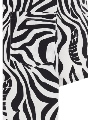 Aries Zebra Print Hawaiian Shirt