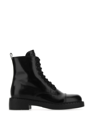 Prada Lace-up Ankle Boots