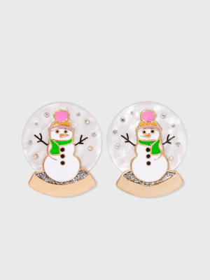 Sugarfix By Baublebar Snowglobe Stud Earrings- White