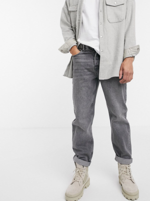 Topman Relaxed Fit Jeans In Gray