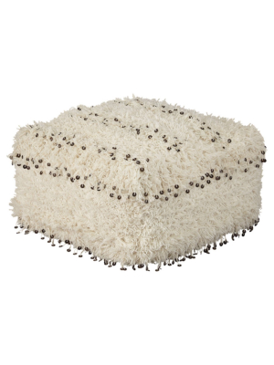 Celeste Moroccan Inspired Pouf Oatmeal - Signature Design By Ashley