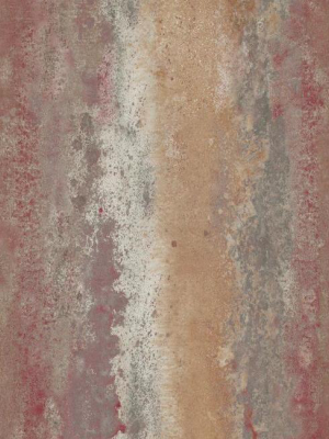 Oxidized Metal Peel & Stick Wallpaper In Red By Roommates For York Wallcoverings