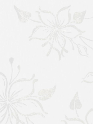 Joyful Floral Wallpaper In Ivory And White Design By Bd Wall