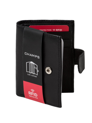 Champs Rfid Blocking Cardholder In Gift Box With Tab Closure